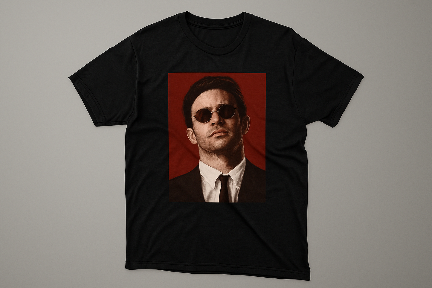 Customized Red Background Digital made T-Shirt