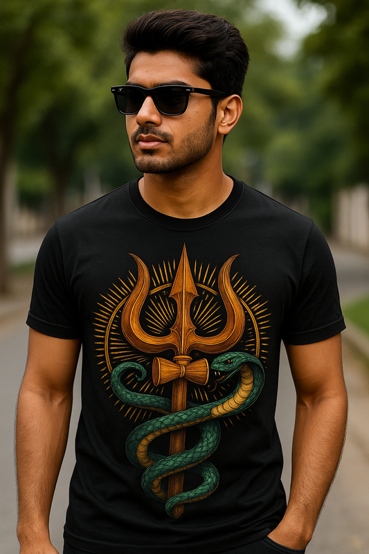Lord Shiva's Printed Trishul Classic Unisex T-shirt